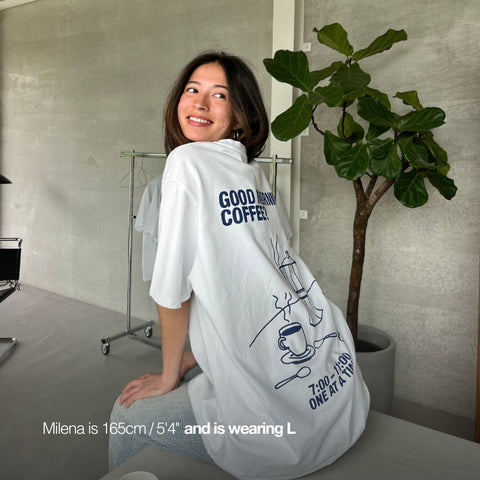 The Good Morning Coffee Tee - White