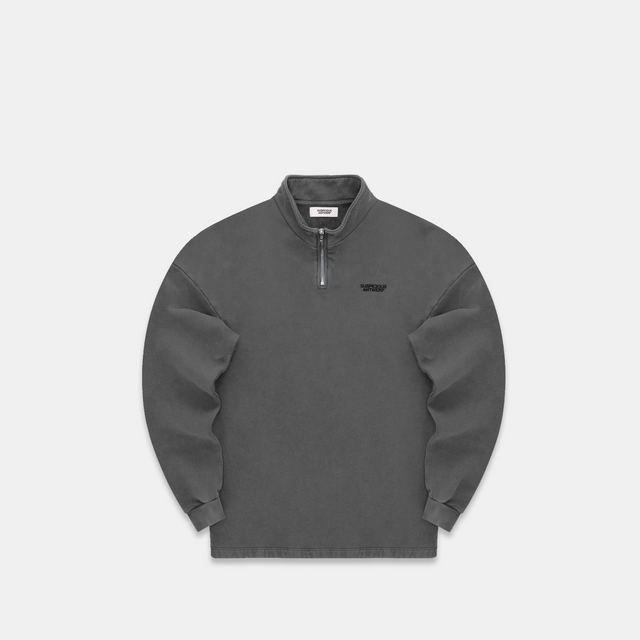 (Essentials '24) The Essentials Half-Zip Crewneck - Dark Shadow