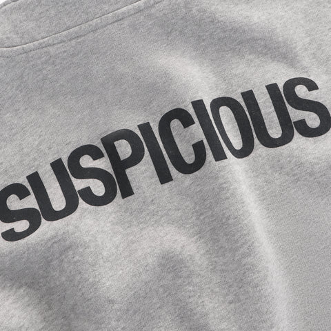 (SS24) The Suspicious Half-Zip Crewneck - Neutral Heather