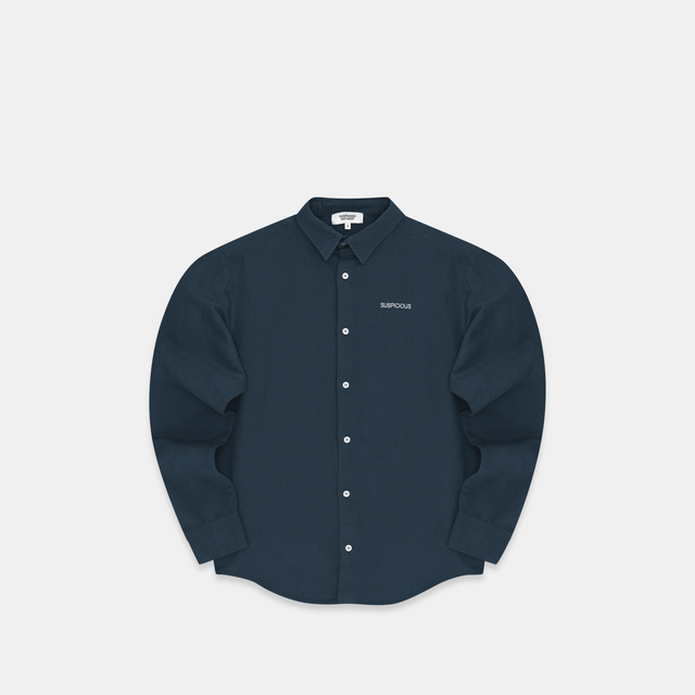 (SS24) The Suspicious Linen Longsleeve Shirt - Coastal Blue