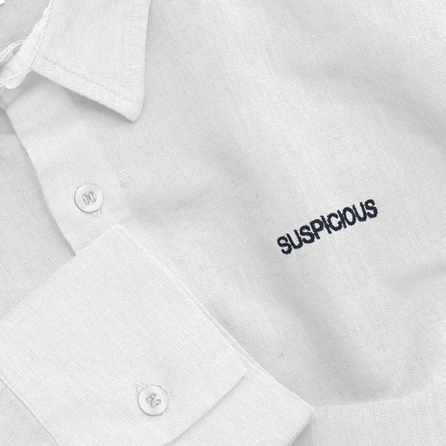 (SS24) The Suspicious Linen Longsleeve Shirt - White