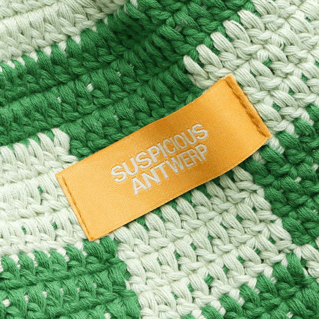 (SS24) The Checkered Crochet Hat - Green