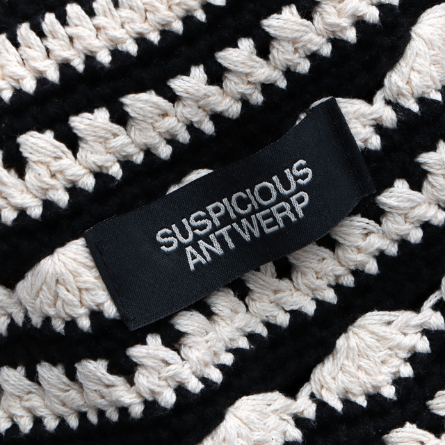 (SS24) The Striped Crochet Hat - Black