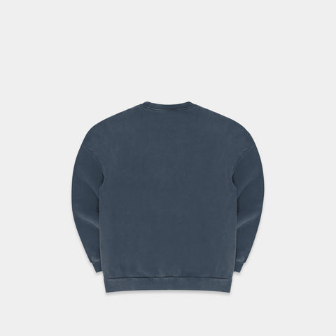 (SS24) The Varsity Crewneck - Coastal Blue