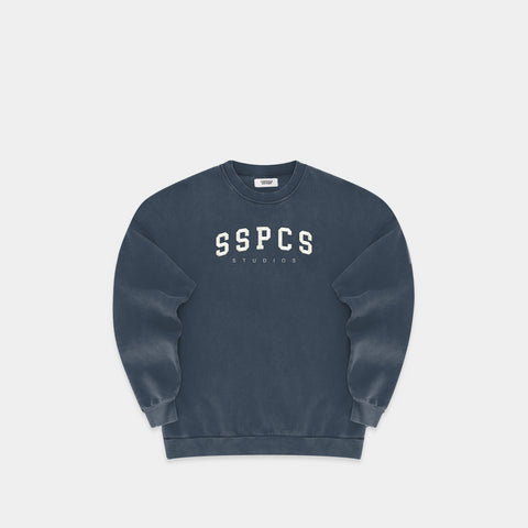 (SS24) The Varsity Crewneck - Coastal Blue