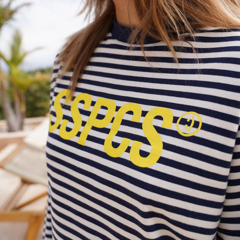 (SS24) The Striped Smiley Longsleeve - Coastal Blue