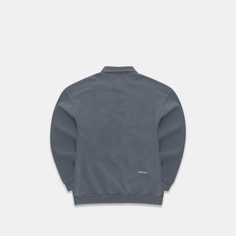 The Suspicious Smiley Kangooroo Polo - Slate Blue