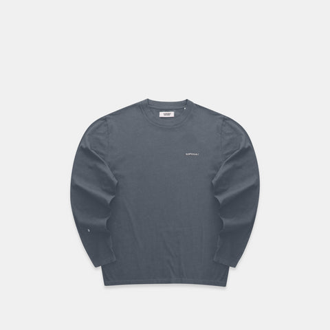 The Suspicious Smiley Longsleeve - Slate Blue