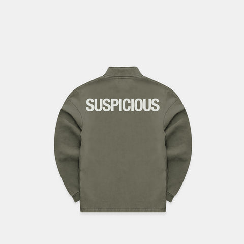 (SS24) The Suspicious Half-Zip Crewneck - Sage