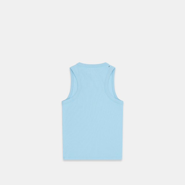 (SS24) The Suspicious Smiley Tank Top - Coral Blue