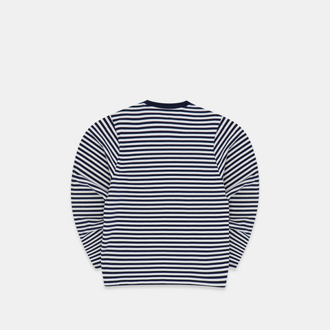 (SS24) The Striped Smiley Longsleeve - Coastal Blue