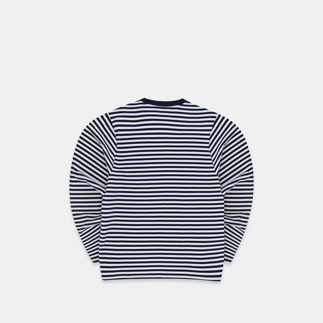 (SS24) The Striped Smiley Longsleeve - Coastal Blue