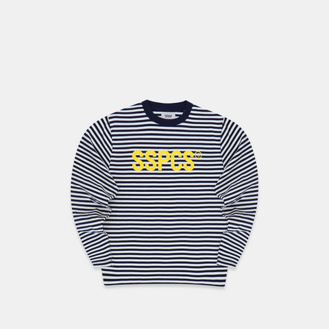 (SS24) The Striped Smiley Longsleeve - Coastal Blue