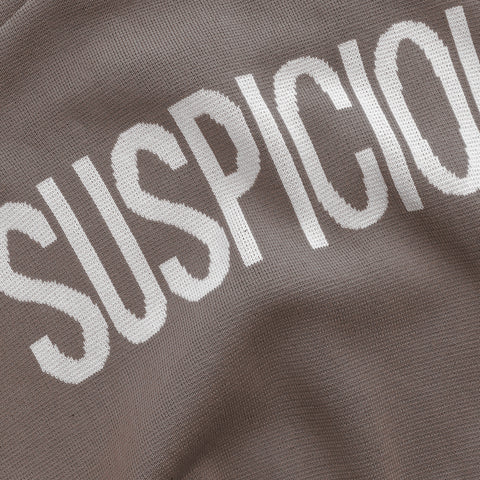 The Suspicious Cotton Knitted Crewneck - Brown