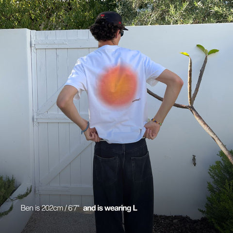 (SS24) The Aura Tee - White / Orange