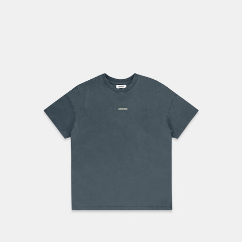 The Centre de Neige Tee - Slate Blue