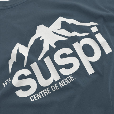 The Centre de Neige Tee - Slate Blue