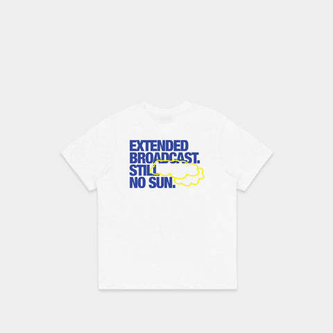 The Extended Broadcast Tee - White