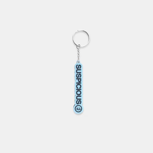 The Rubber Keychain - Coral Blue