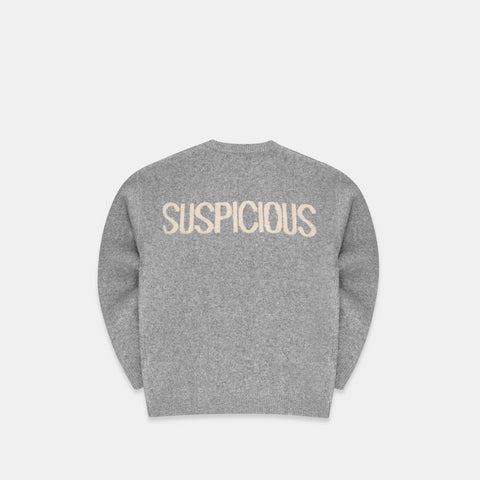 The Suspicious Jacquard Knitted Sweat - Heather Grey