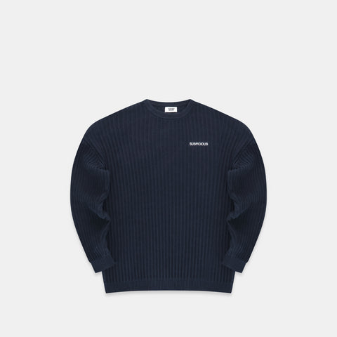 (Fall '24) The Suspicious Knitted Sweat - Navy