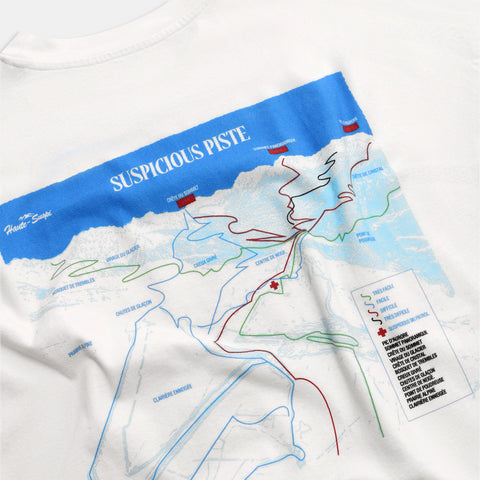 The Suspicious Piste Tee - White