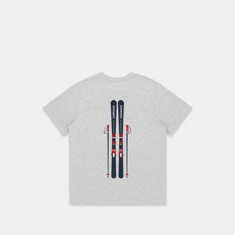 The Suspicious Ski Tee - Neutral Heather