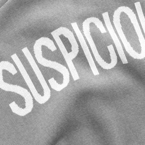 The Suspicious Cotton Knitted Crewneck - Heather Grey