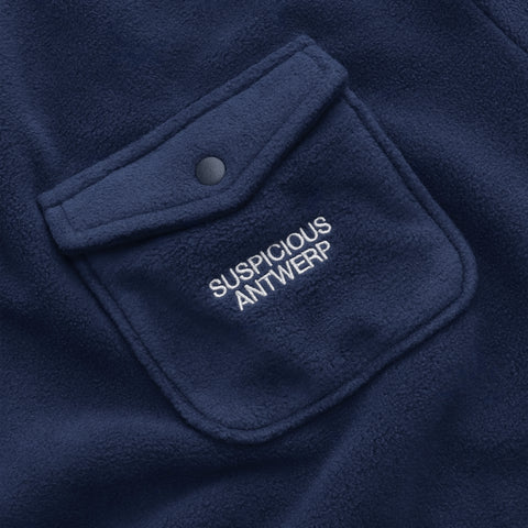 The Essentials Polar Half Snap - Navy