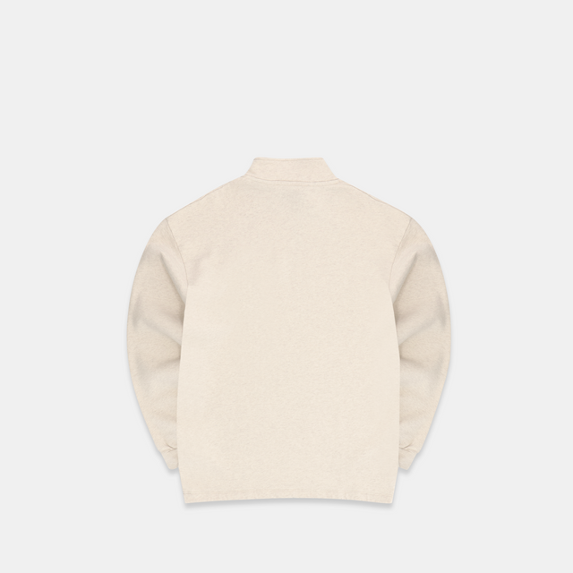 The Label Half-Zip Crewneck - Dune Heather