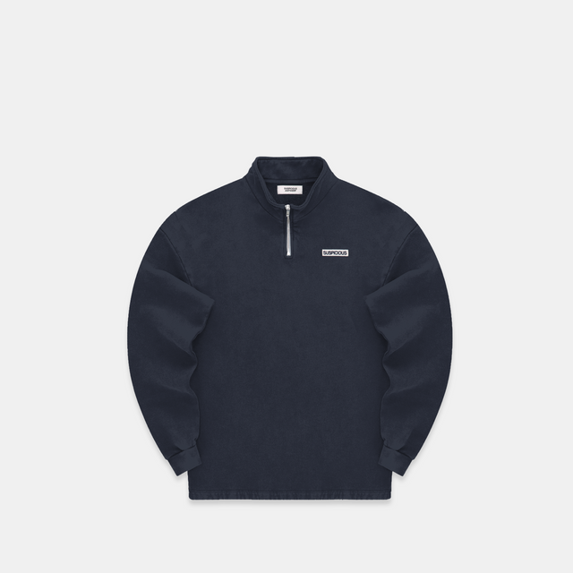 The Label Half-Zip Crewneck - Nightfall