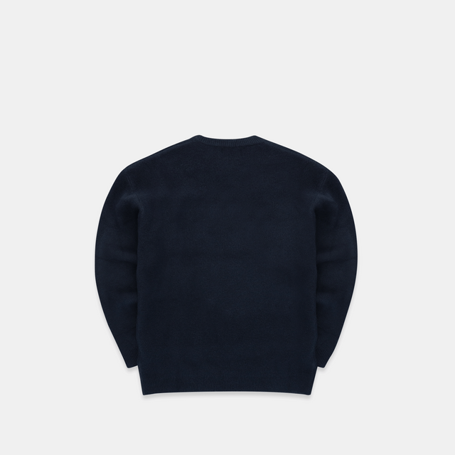 The Smiley Knitted Sweat - Navy