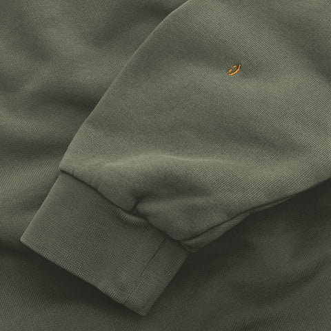 The Suspicious Smiley Hoodie - Army Green