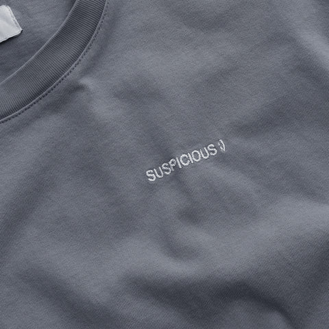 The Suspicious Smiley Longsleeve - Slate Blue