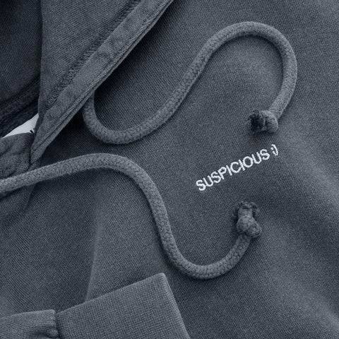 The Suspicious Smiley Hoodie - Slate Blue