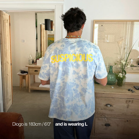 (SS24) The Suspicious Tee - Tie Dye / Vista Blue